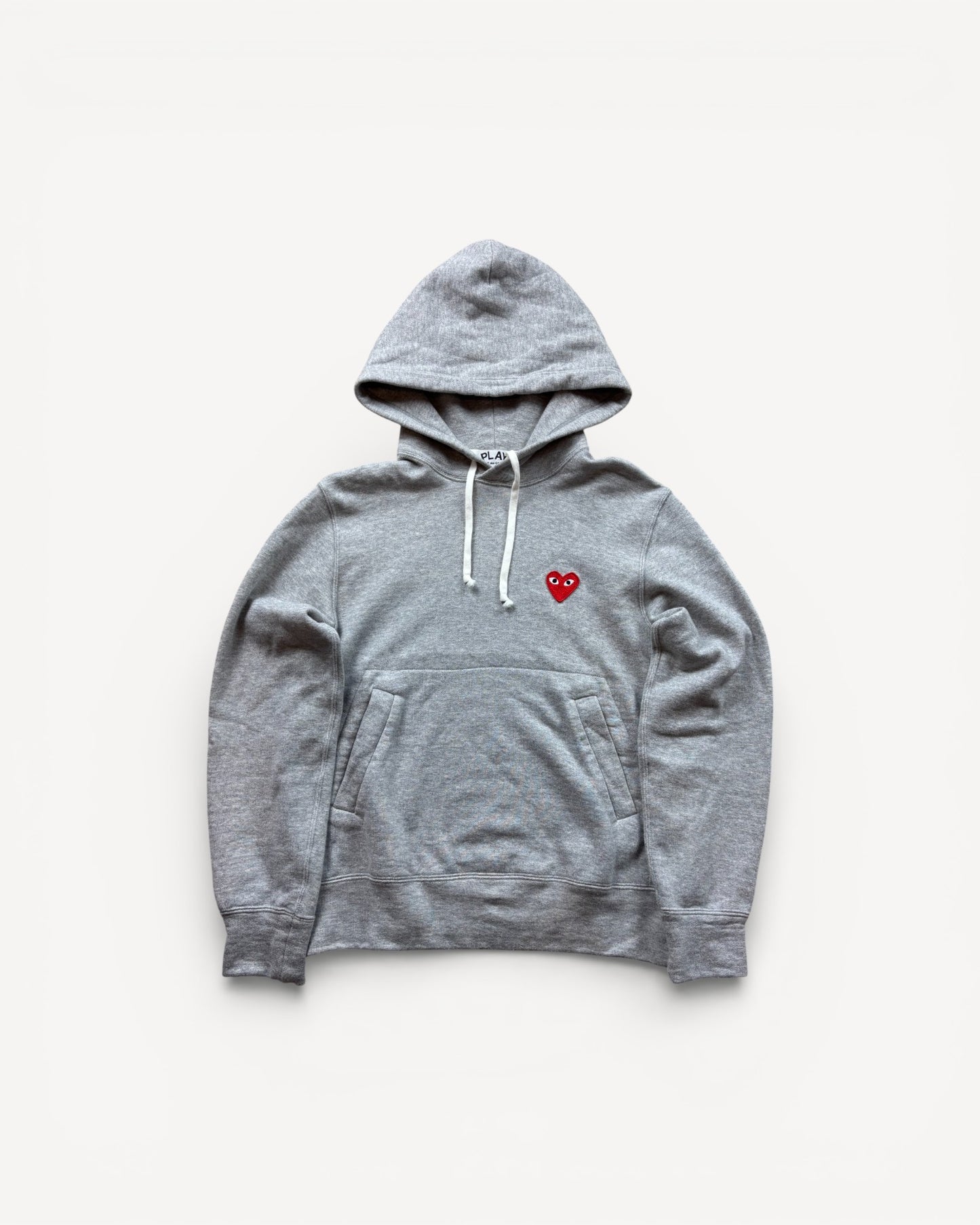CDG PLAY GREY HOODIE (S)