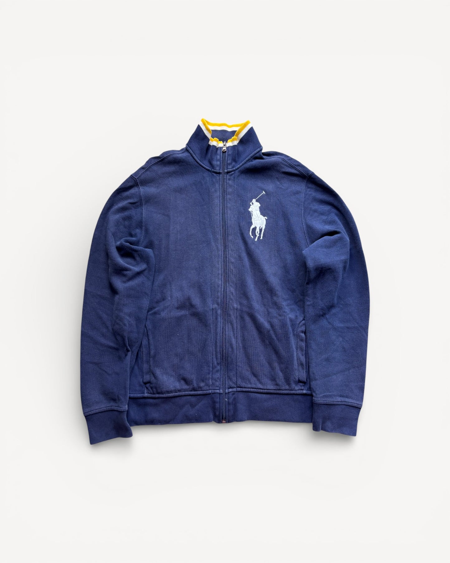RALPH LAUREN NAVY ZIP UP HOODIE (M)