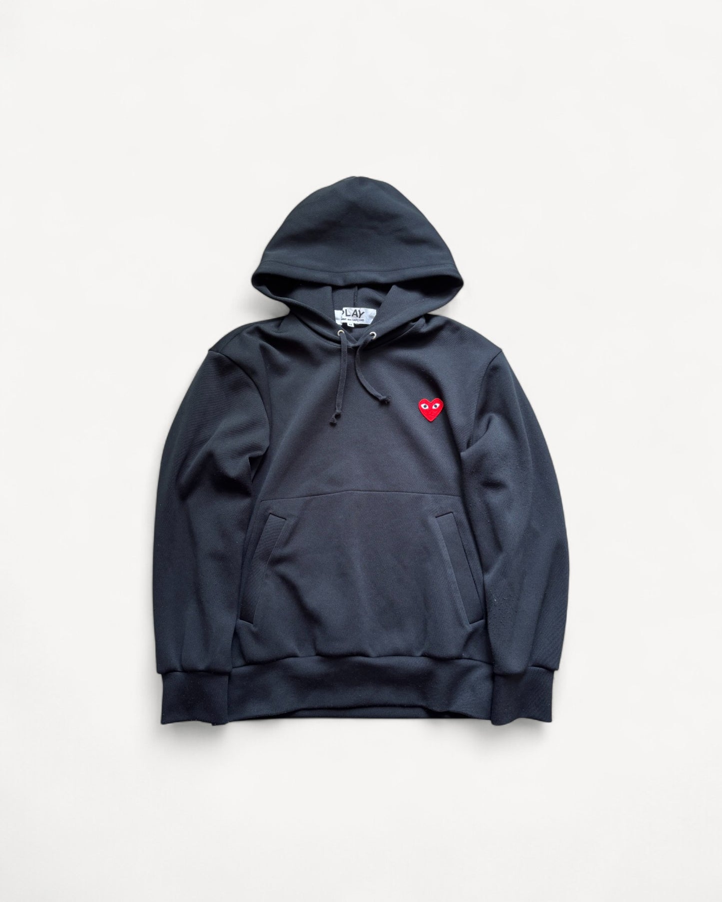 CDG PLAY BLACK HOODIE (M)