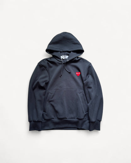 CDG PLAY BLACK HOODIE (M)