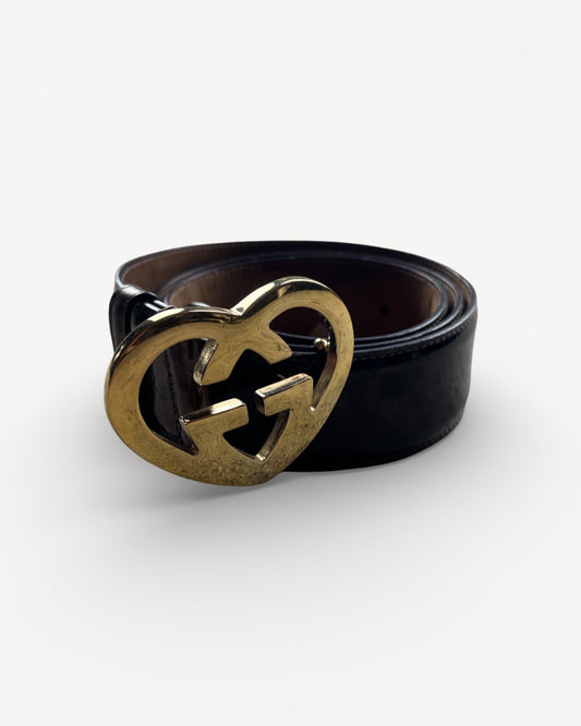 GUCCI MONOGRAM HEART BELT