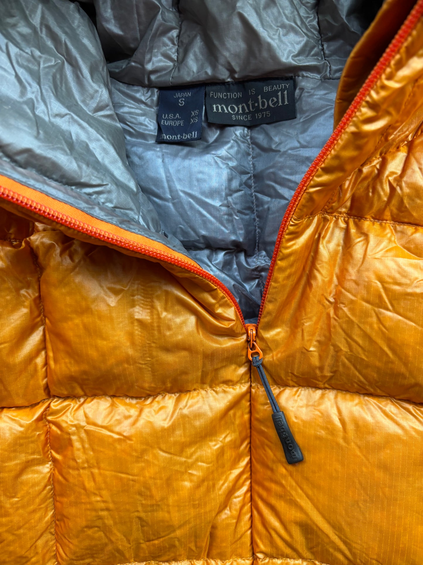 MONTBELL ORANGE PUFFER JACKET (S)