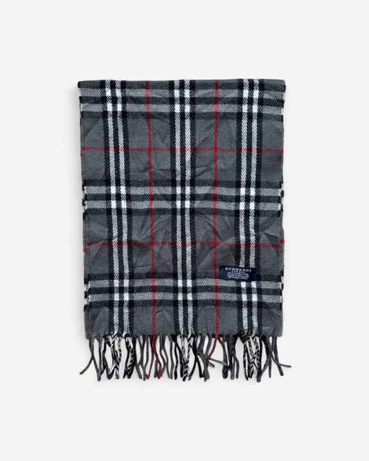 BURBERRY NOVACHECK SCARF GREY