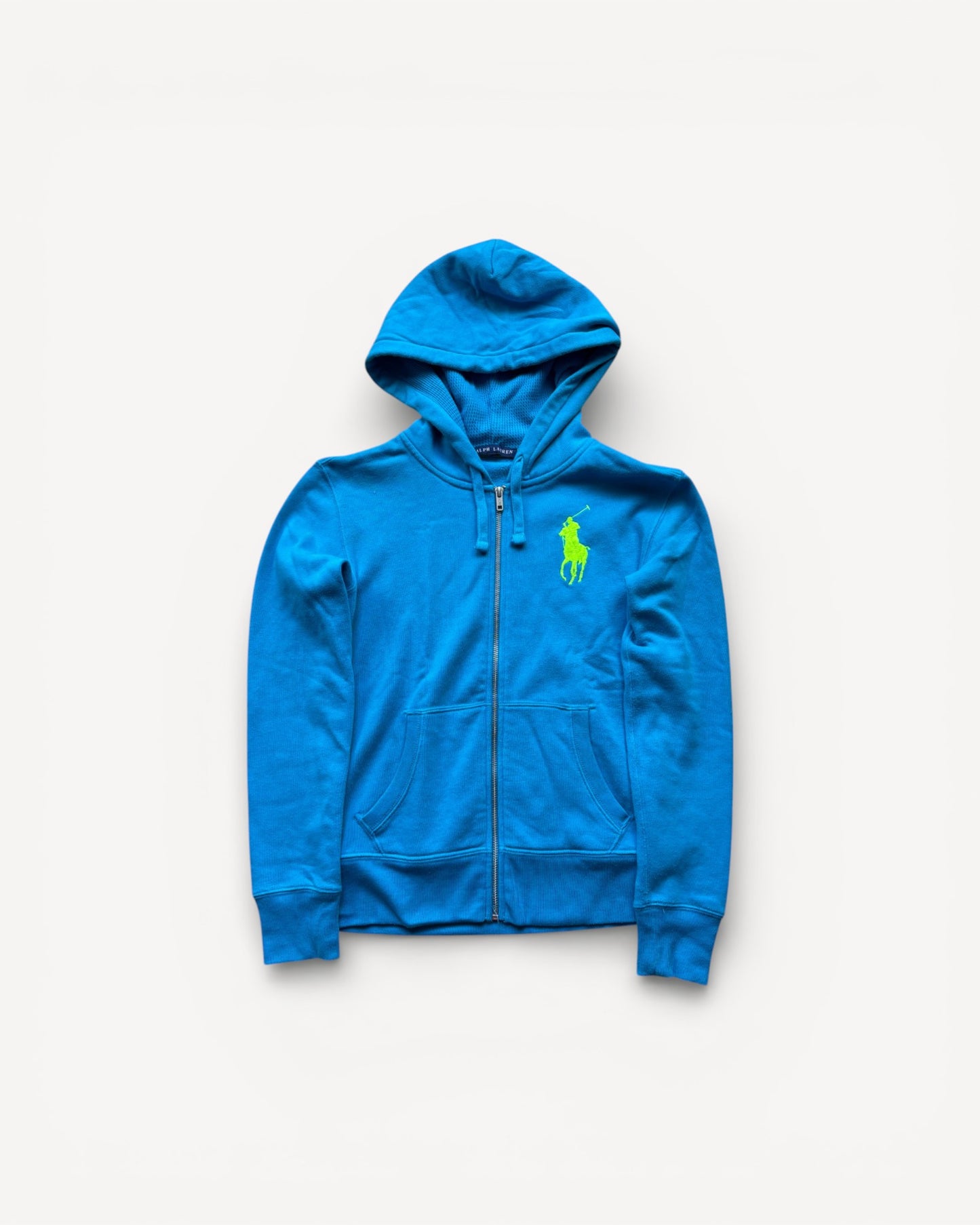 RALPH LAUREN BLUE ZIP UP HOODIE (S)