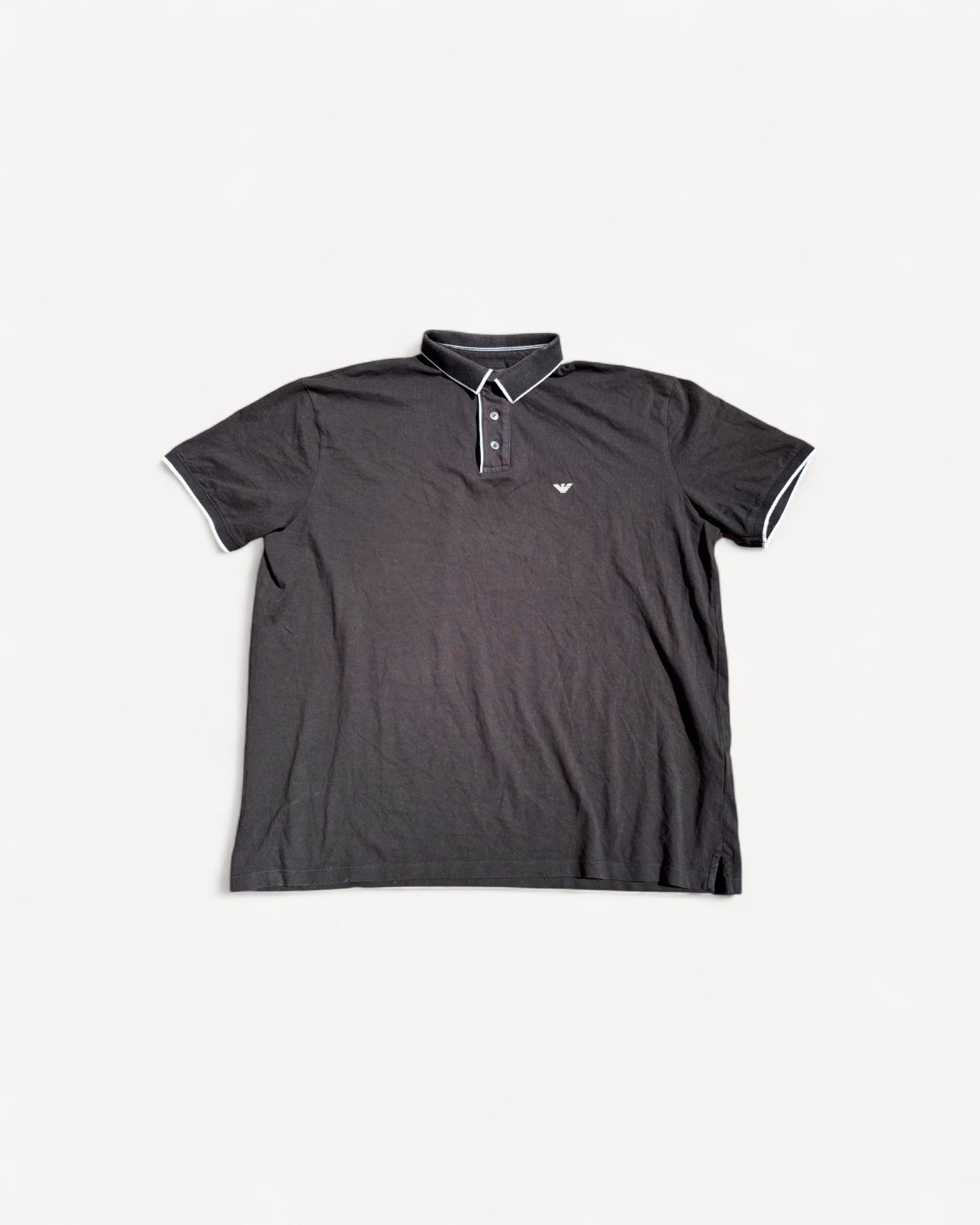 ARMANI BLACK POLO SHIRT (L)