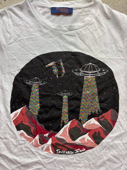 TRUSSARDI WHITE T-SHIRT (S)