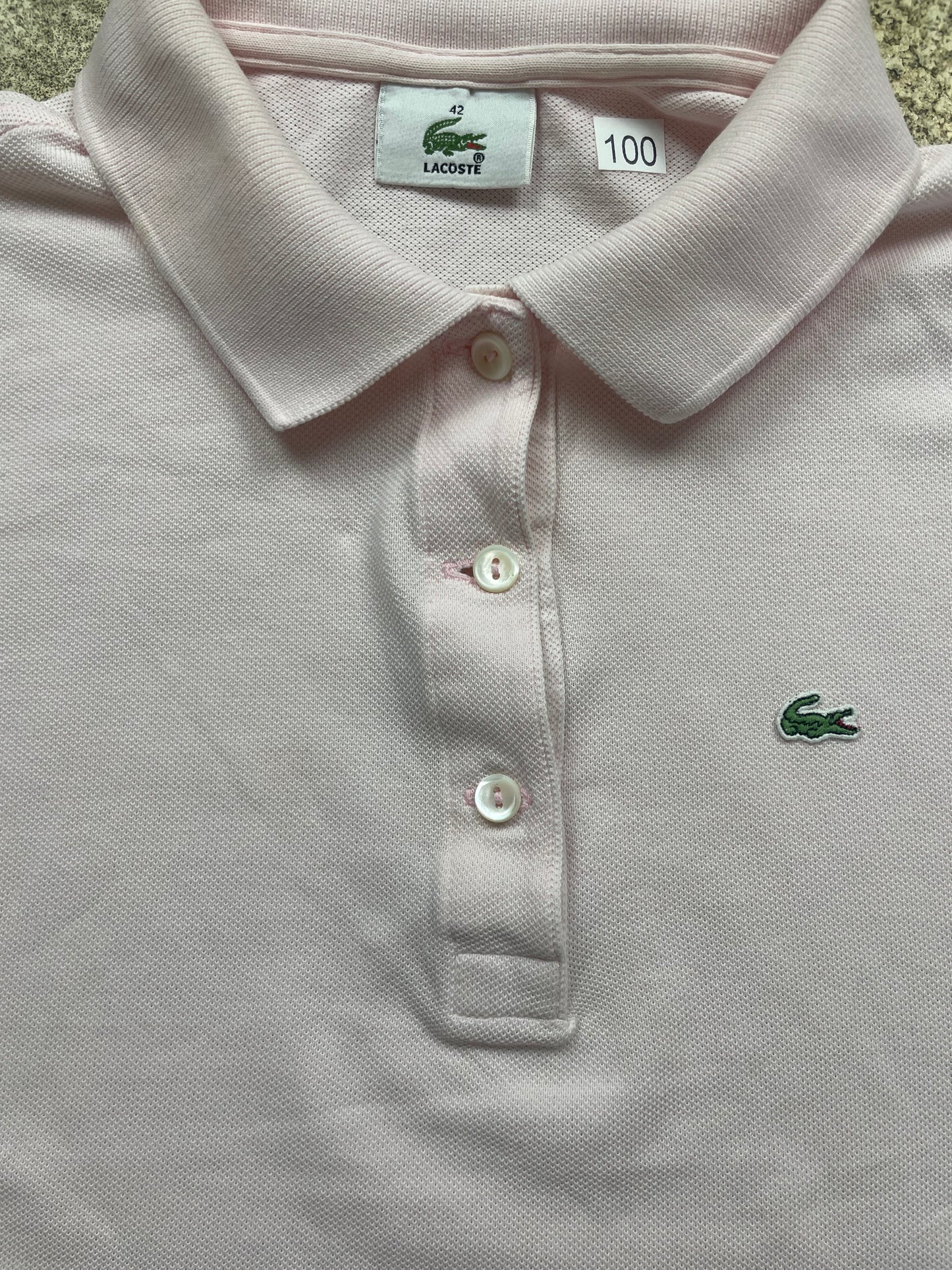 LACOSTE POLO SHIRT PINK (XS)