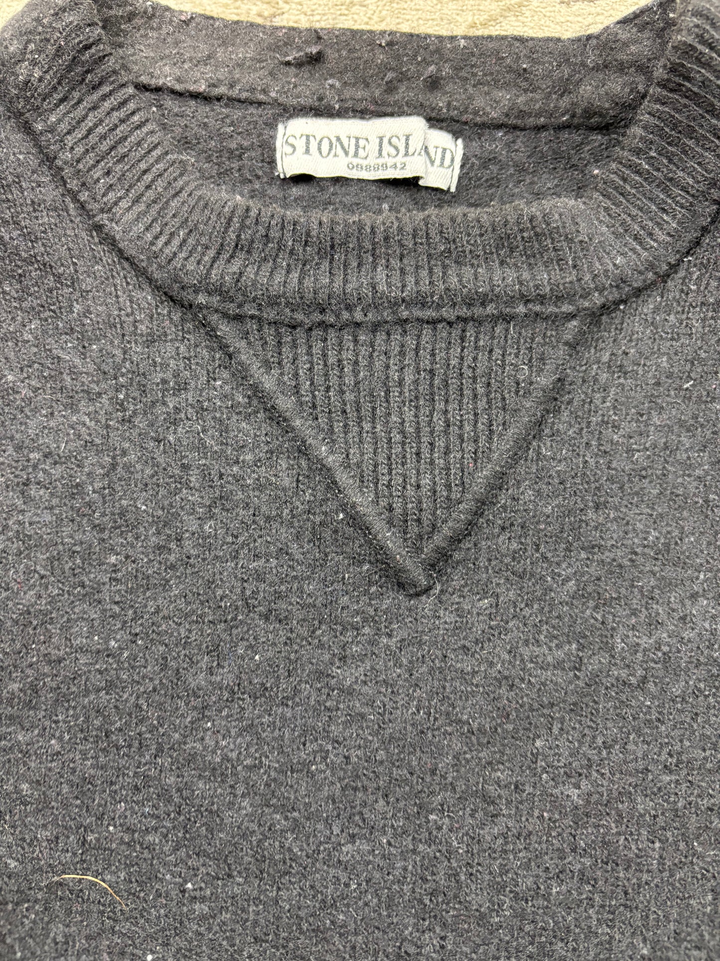 STONE ISLAND BLACK KNIT (S)