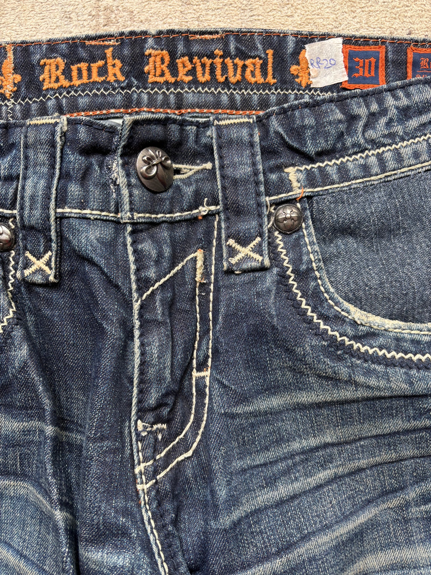 ROCK REVIVAL JEANS W30 L32 #RR20