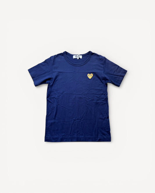 CDG PLAY NAVY T-SHIRT (S)