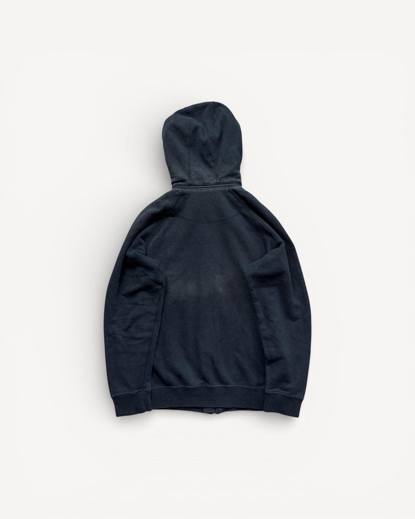 BURBERRY BLACK ZIP UP HOODIE (S)