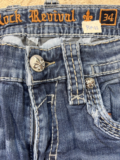 ROCK REVIVAL JEANS W34 L32 #RR12