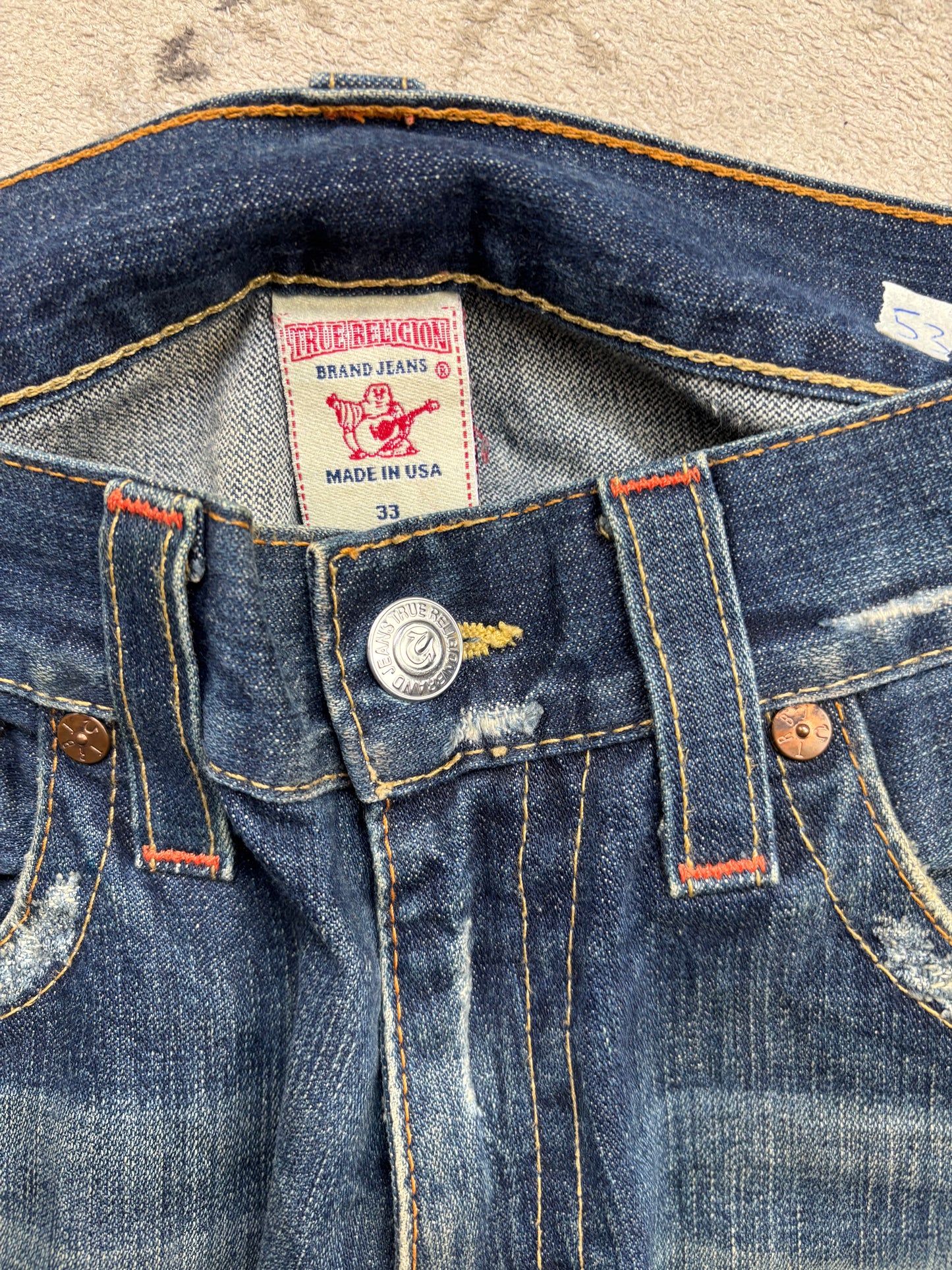 TRUE RELIGION JEANS W33 L34 #TR53