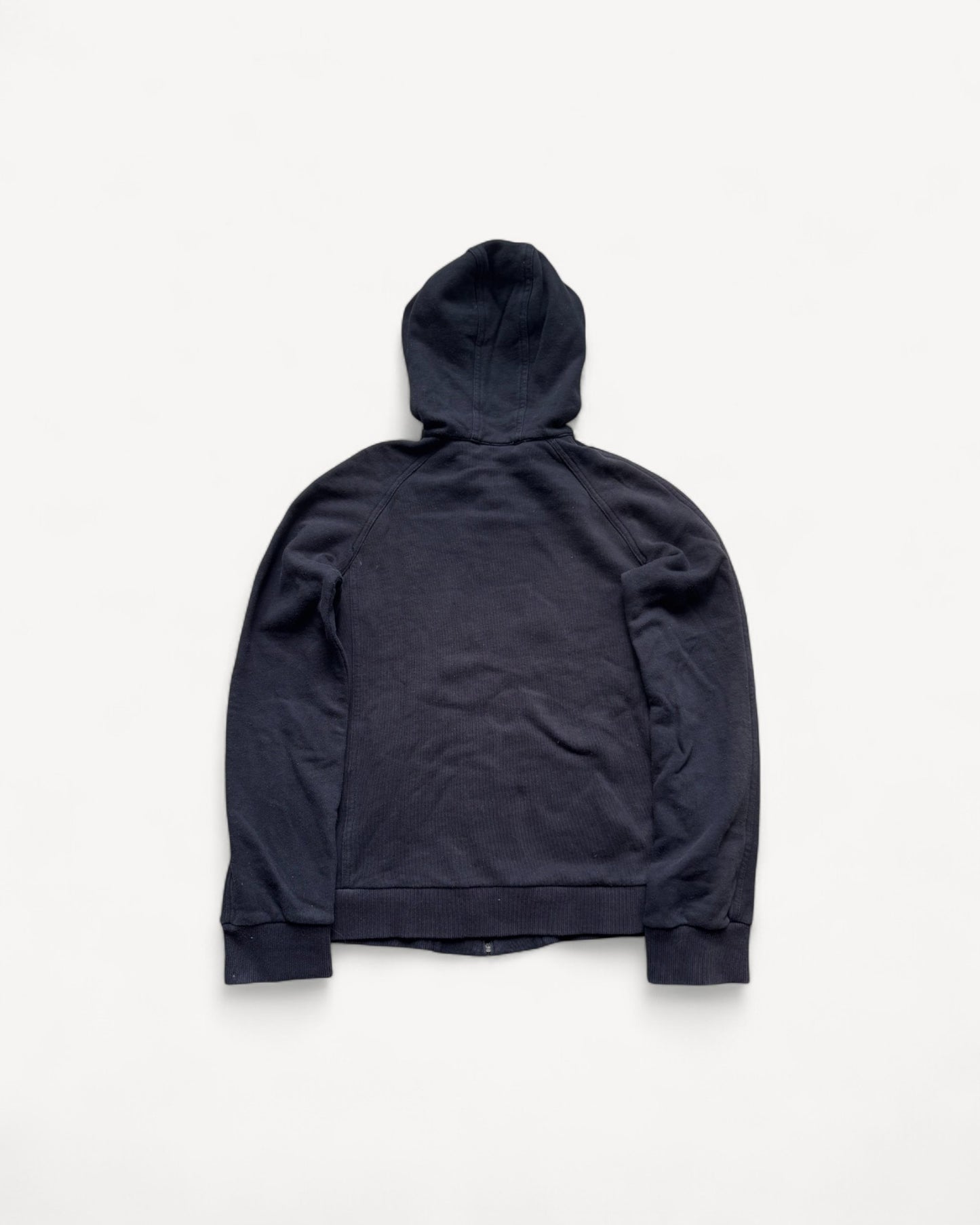 BURBERRY BLACK ZIP UP HOODIE (S)