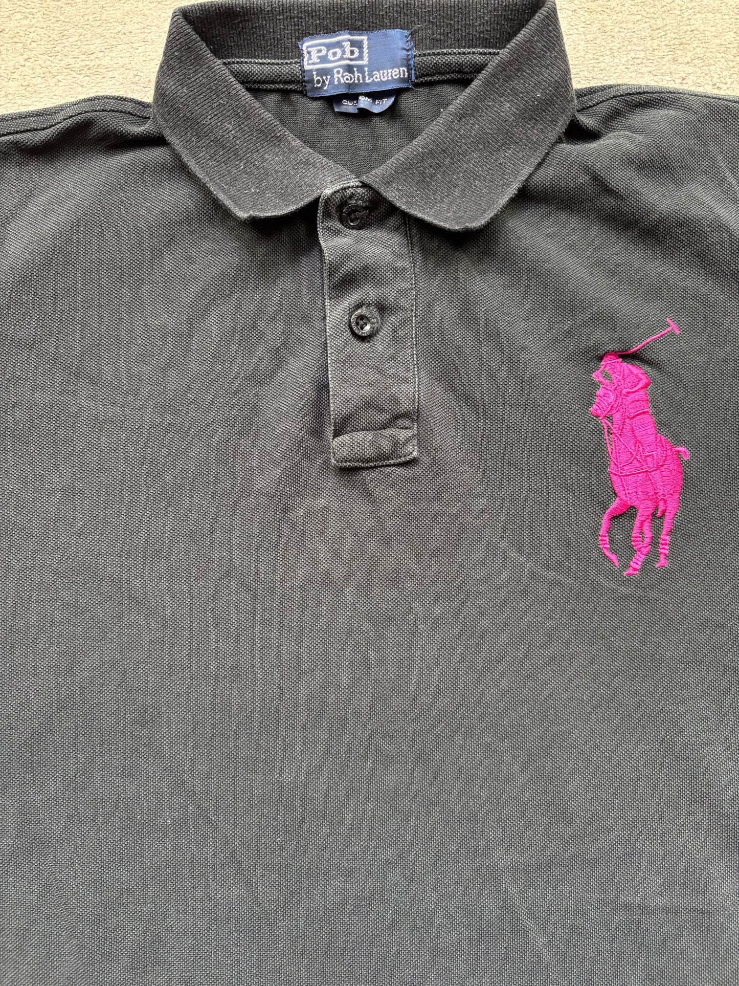 RALPH LAUREN POLO SHIRT BLACK (XL)