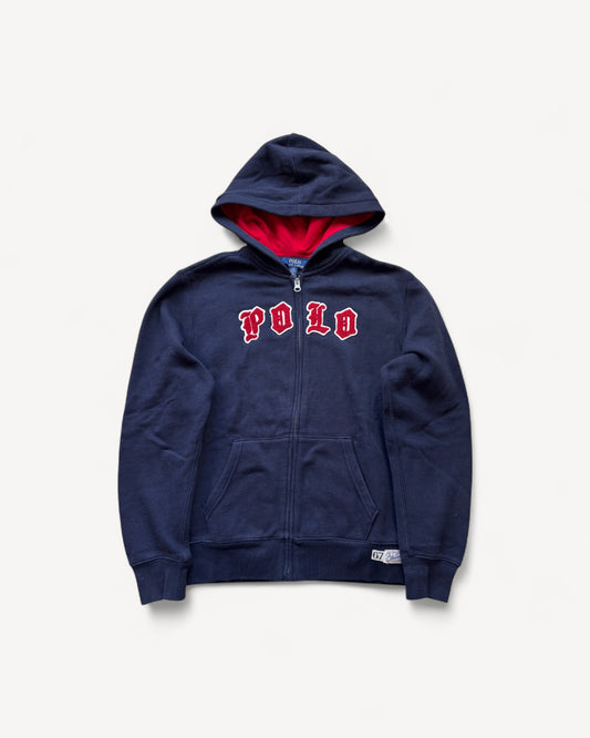RALPH LAUREN NAVY ZIP UP HOODIE (S)