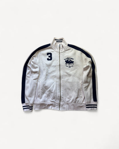 RALPH LAUREN WHITE ZIP UP HOODIE (L)