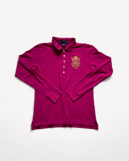 RALPH LAUREN POLO LONGSL. SHIRT PINK (XS)