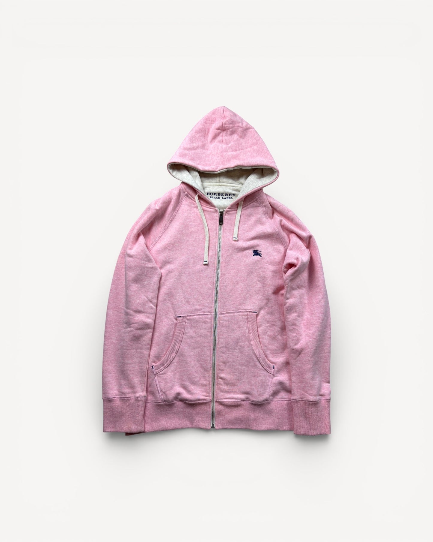 BURBERRY PINK ZIP UP HOODIE (M)