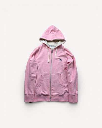 BURBERRY PINK ZIP UP HOODIE (M)