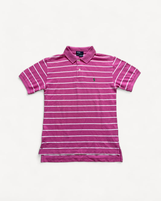 RALPH LAUREN POLO SHIRT STRIPED PINK (S)