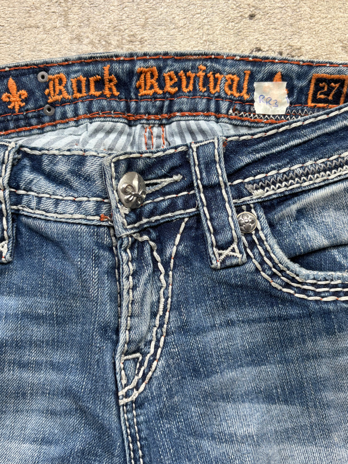 ROCK REVIVAL JEANS W27 L30 #RR3