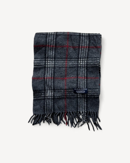 BURBERRY NOVACHECK SCARF DARK GREY