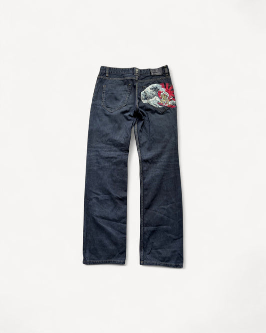 JAPANESE EMBROIDERED DENIM W32 L32 #JAP12
