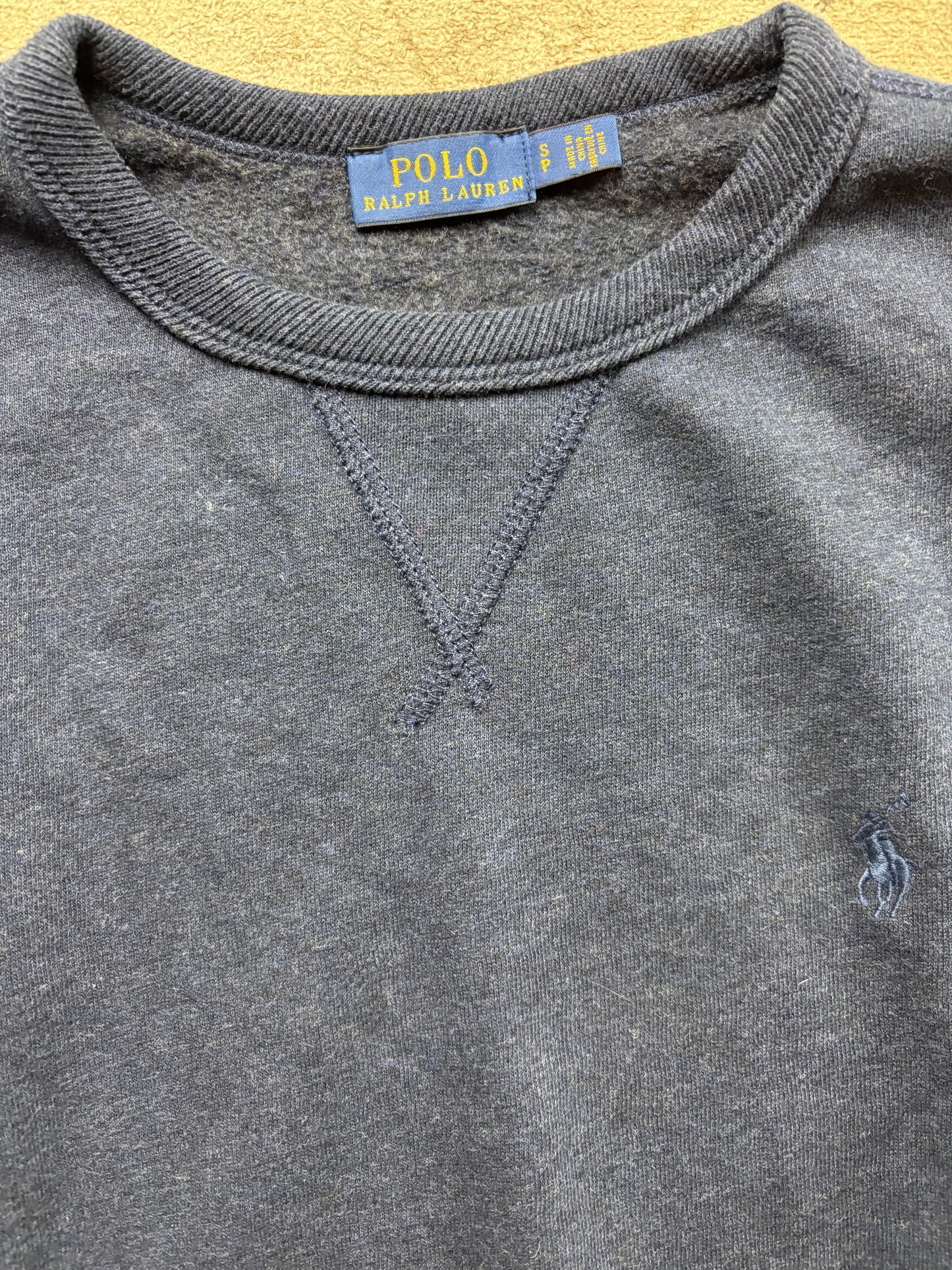 RALPH LAUREN NAVY SWEATER (S)