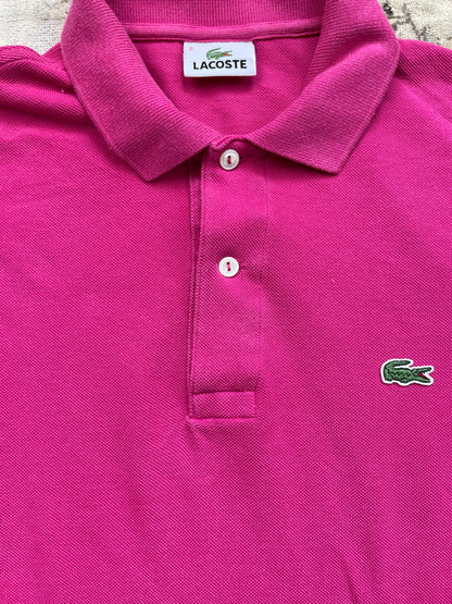 LACOSTE POLO SHIRT DARK PINK (S)