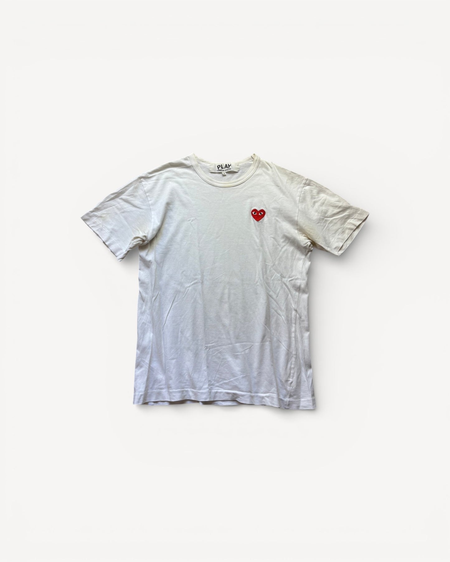 CDG PLAY WHITE T-SHIRT (M)