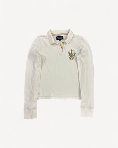 RALPH LAUREN LONGSL. POLO SHIRT WHITE (S)
