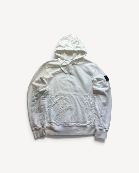 STONE ISLAND WHITE HOODIE (L)