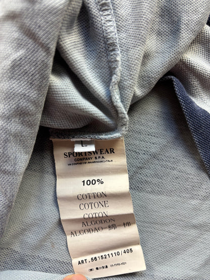 STONE ISLAND STRIPED POLO SHIRT (M)