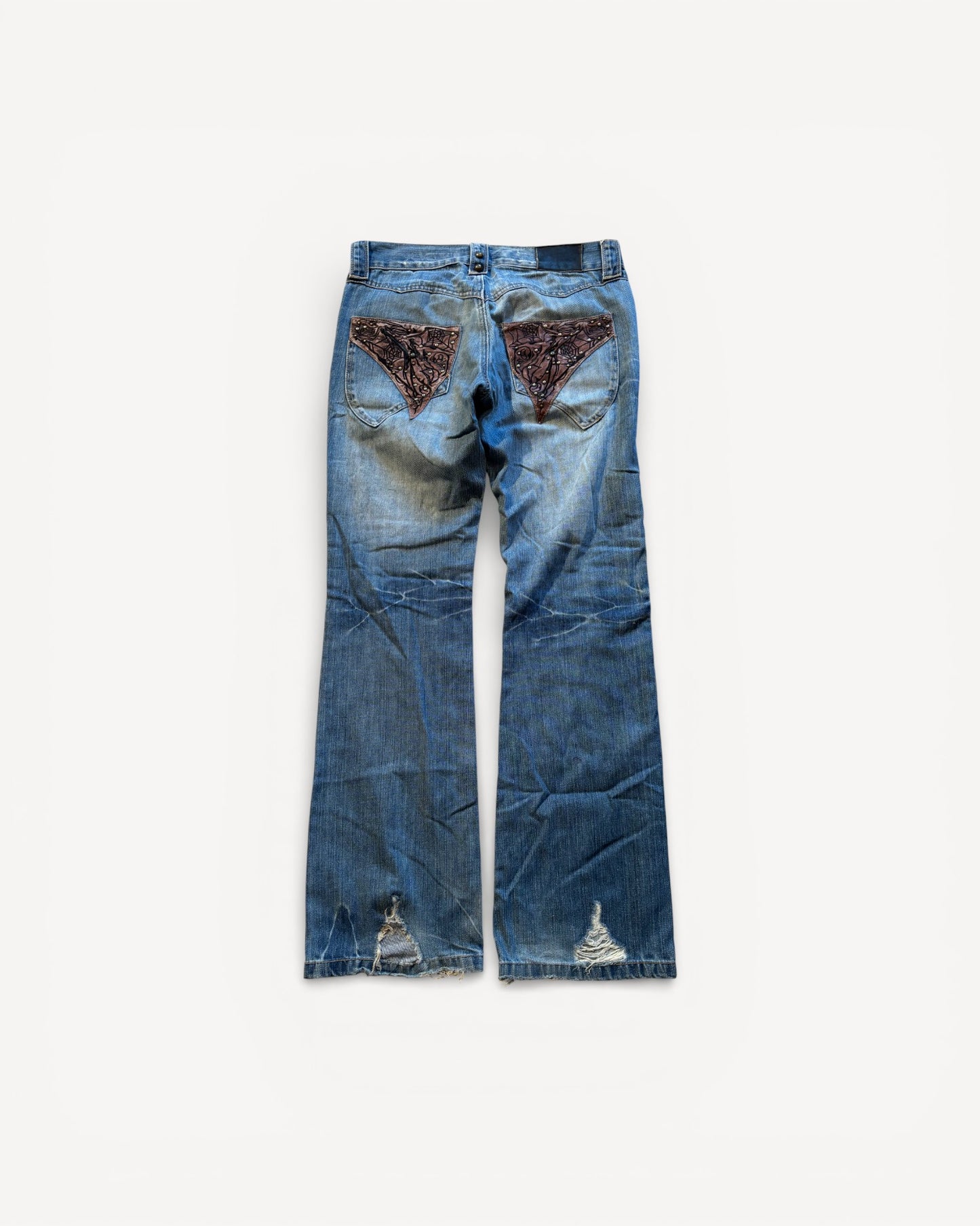 JAPANESE EMBROIDERED DENIM W32 L32 #JAP7