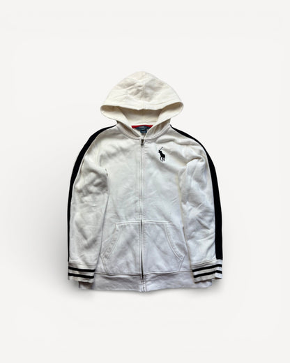 RALPH LAUREN WHITE ZIP UP HOODIE (S)