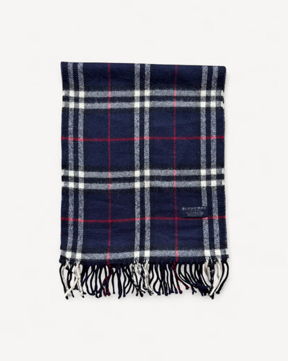 BURBERRY NOVACHECK SCARF NAVY