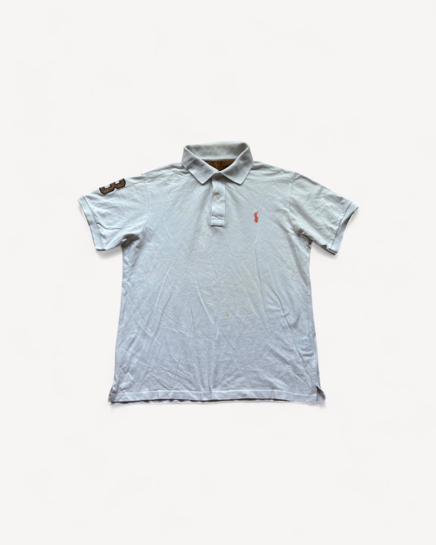 RALPH LAUREN POLO SHIRT WHITE (L)