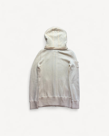 BURBERRY KNITTED ZIP UP HOODIE (S)
