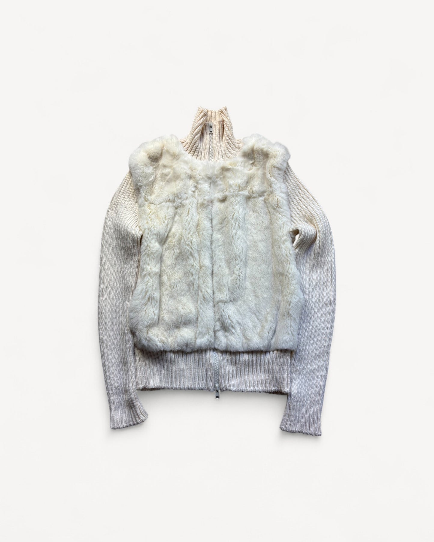 FUR WOMEN ZIP UP KNIT (M)