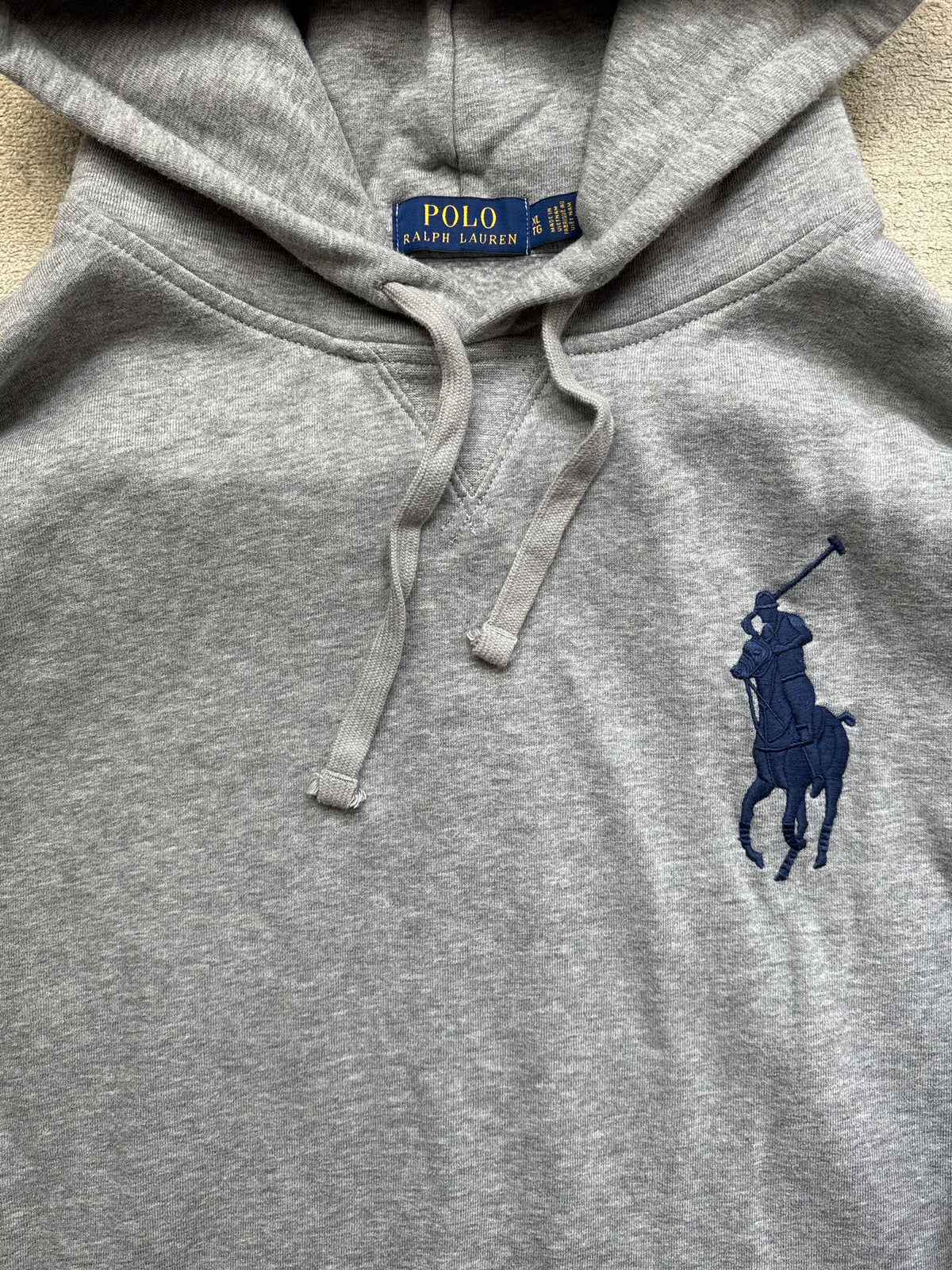 RALPH LAUREN WHITE ZIP UP HOODIE (XL)