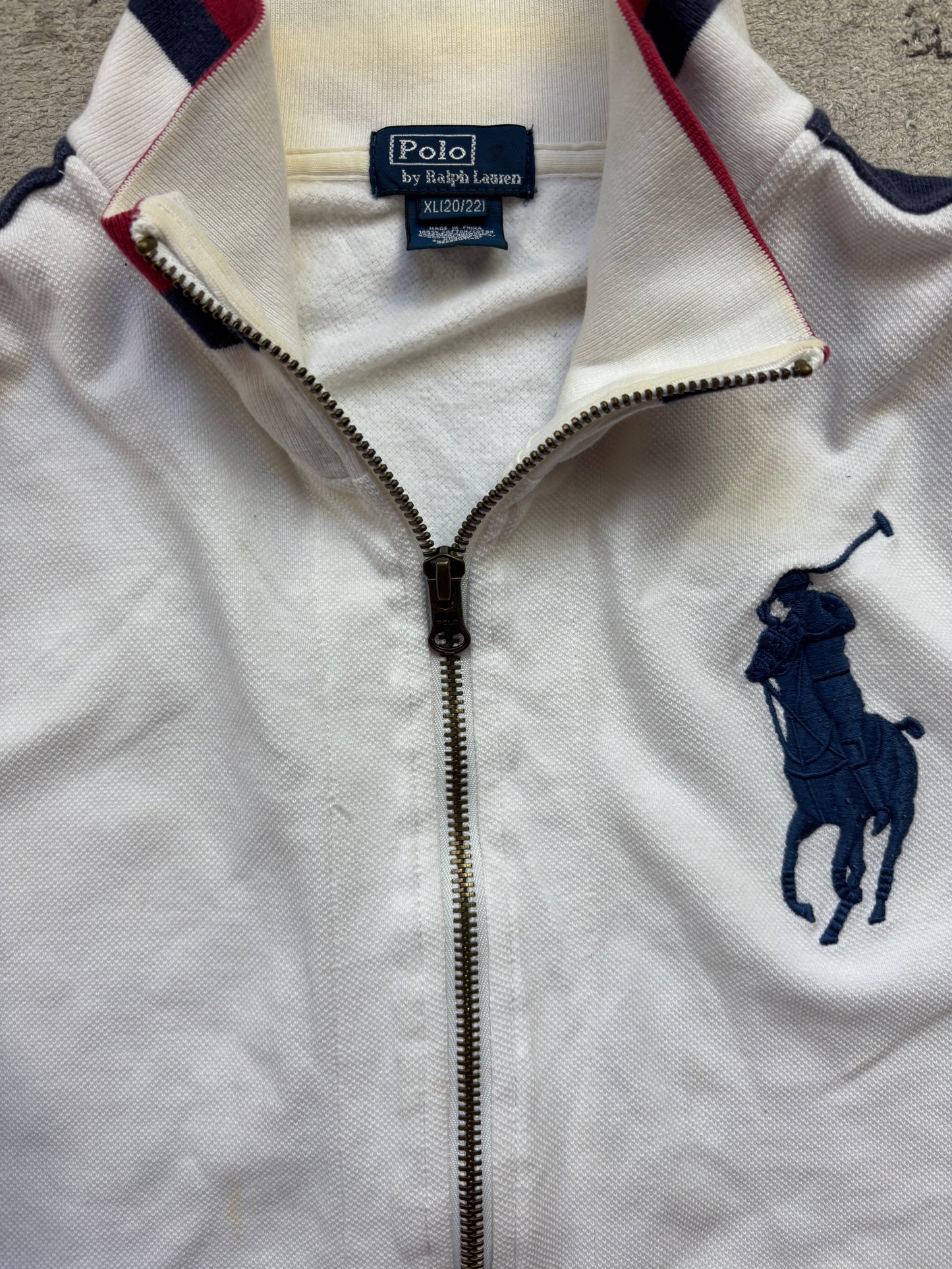 RALPH LAUREN WHITE ZIP UP VEST (S)