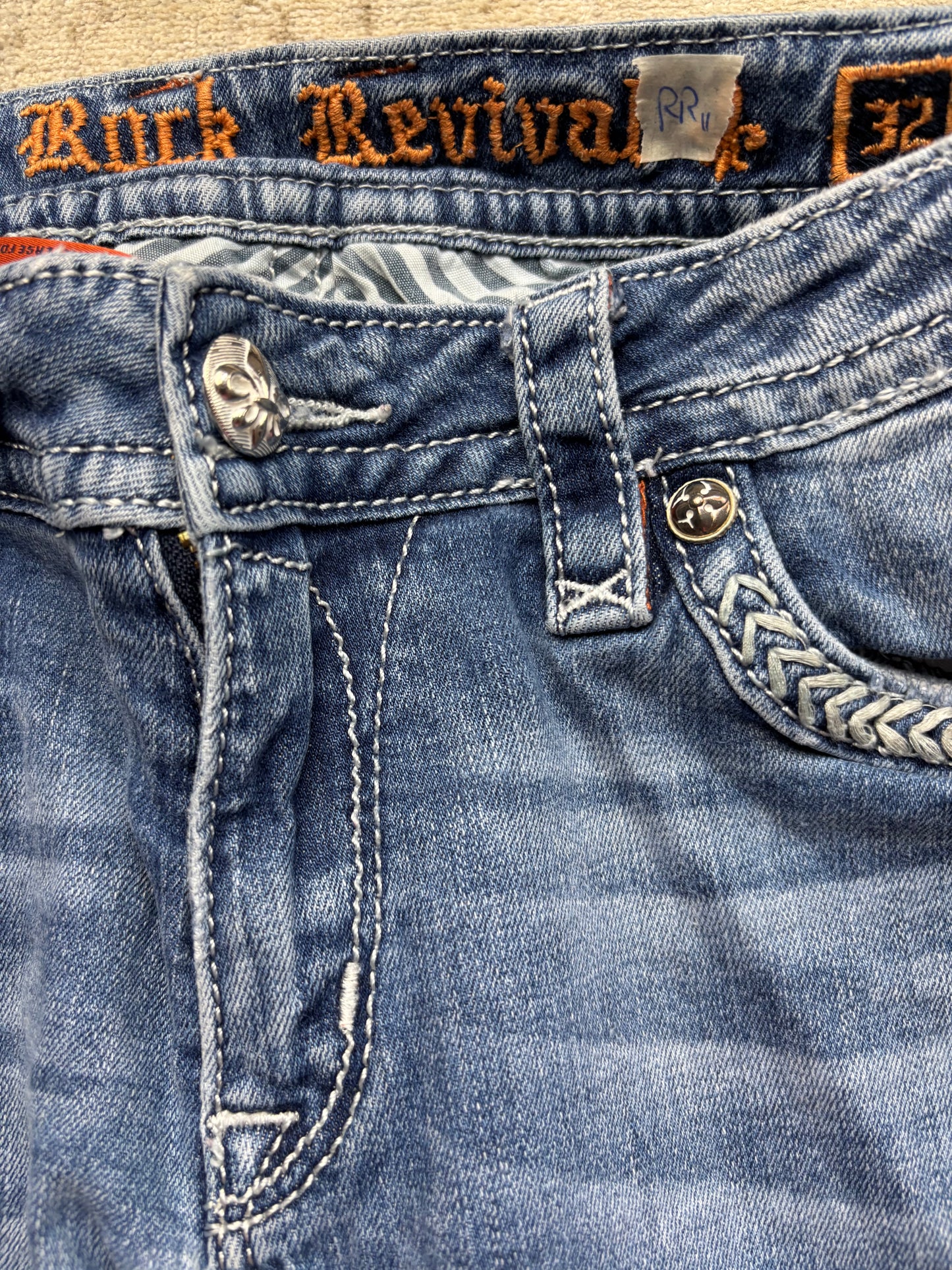 ROCK REVIVAL JEANS W32 L30 #RR11