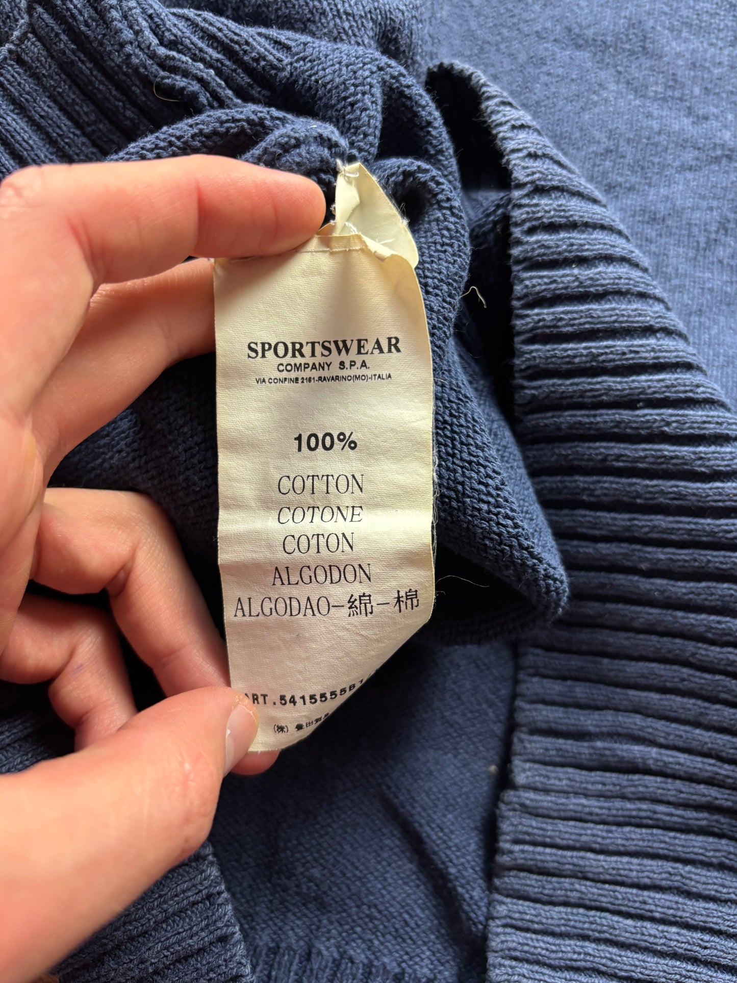 STONE ISLAND NAVY KNIT (L)