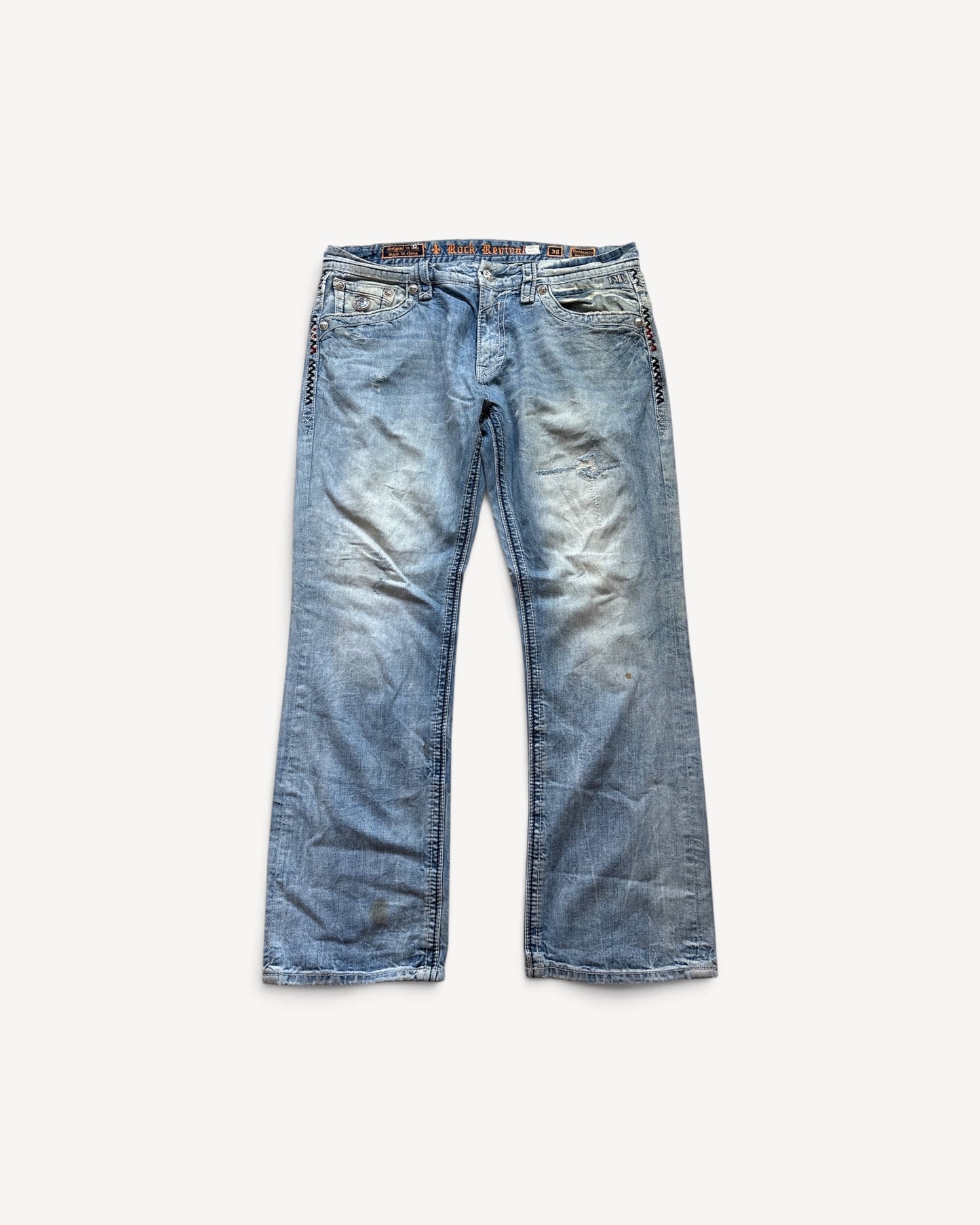ROCK REVIVAL JEANS W38 L32 #RR31