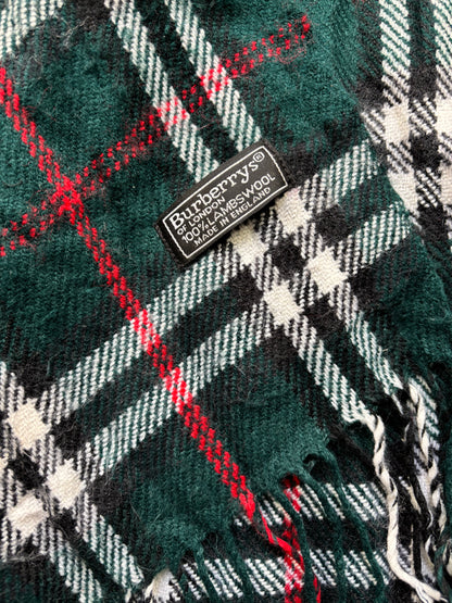 BURBERRY NOVACHECK SCARF DARK GREEN