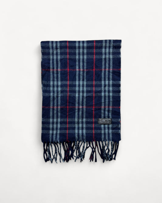 BURBERRY NOVACHECK SCARF NAVY