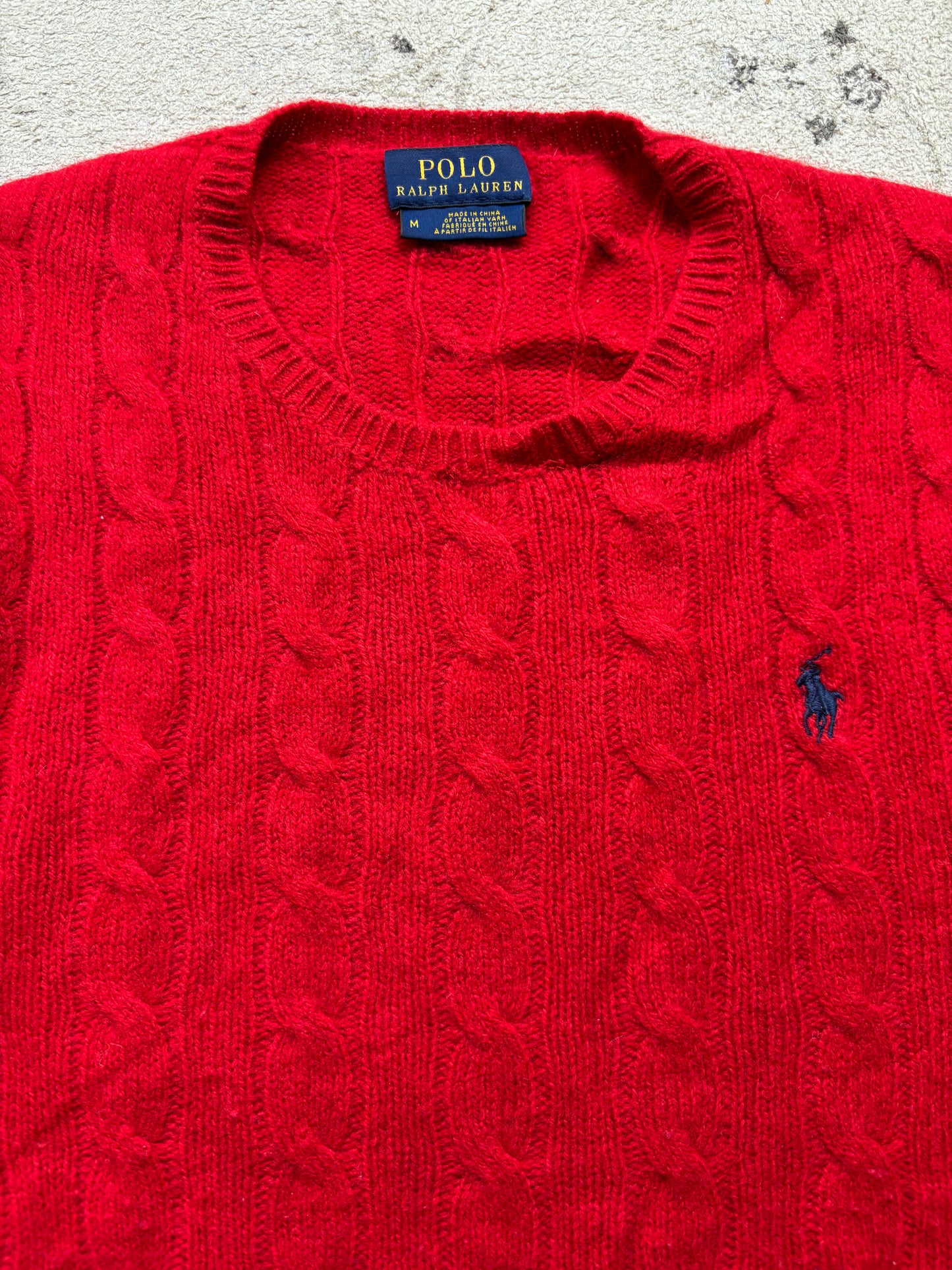 RALPH LAUREN RED KNIT (S)