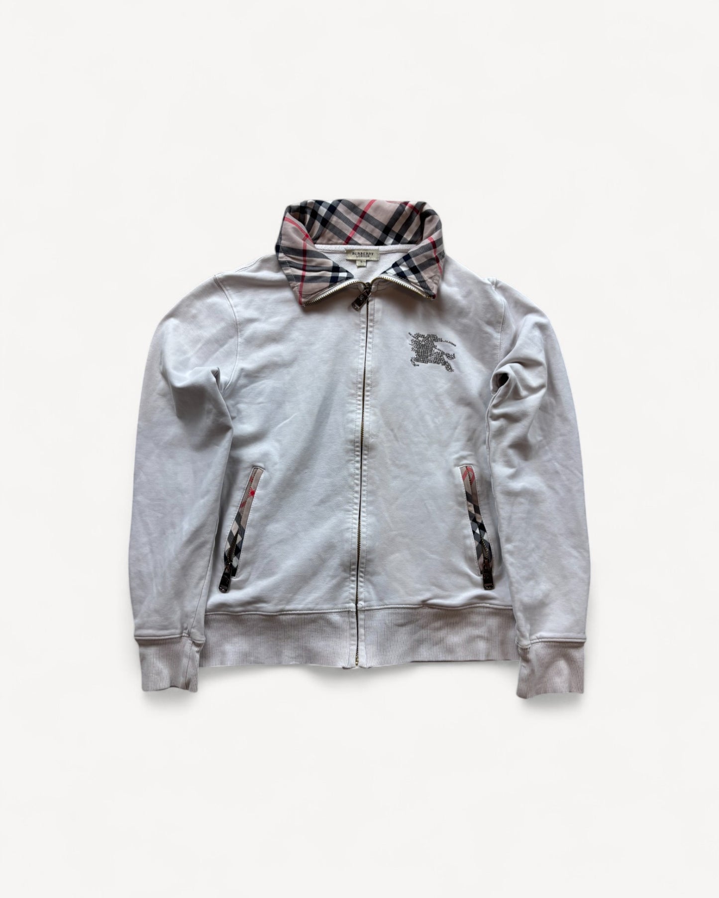 BURBERRY WOMEN ZIP UP HOODIE (L)