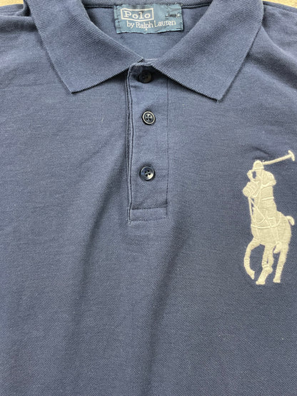 RALPH LAUREN POLO LONGSL. SHIRT BLUE (M)